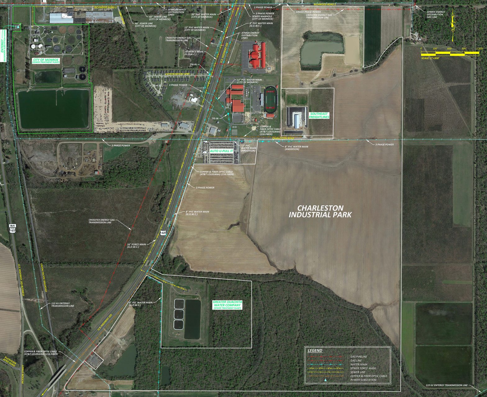 Aerial Map of Charleston Industrial Park